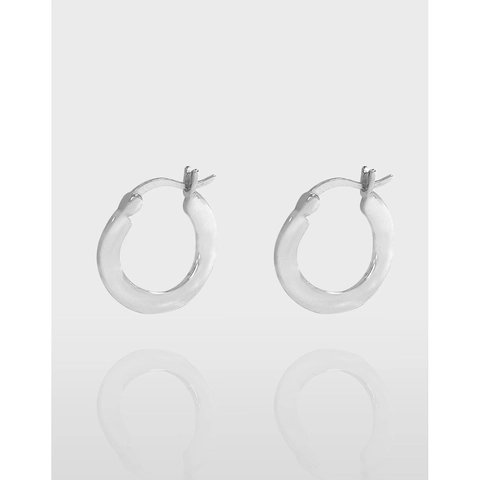 S925 Sterlingsilber Geometrische Creolen Für Damen Minimalistische Polierte Runde Kreis Huggie Ohrringe Modeschmuck Geschenk