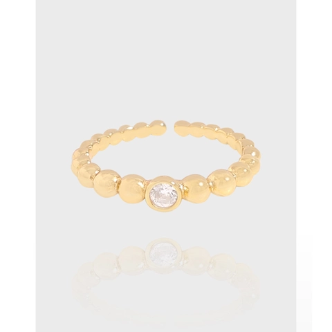 Minimalistischer 925 Sterling Silber Perlen Offener Ring Für Damen Eleganter Zirkonia Verstellbarer Fingerring Modeschmuck Geschenk