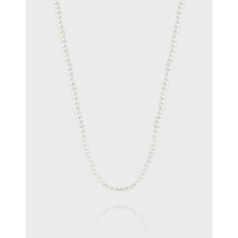 Minimalistische 925 Sterlingsilber Künstliche Perle Choker Halskette Für Damen Koreanisch Ins Leichter Luxus Stil Schmuck Geschenk