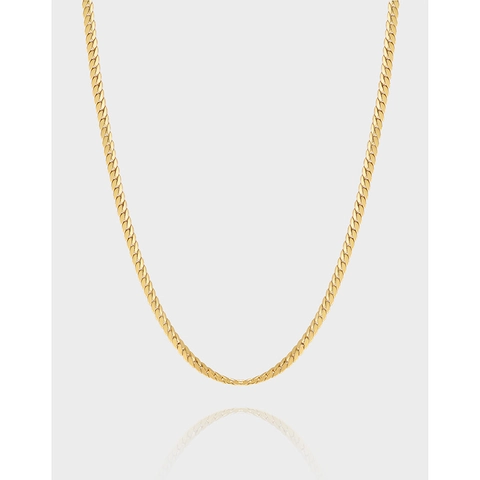 Minimalistische 925 Sterlingsilber Schlangenkette Für Damen Luxus Vergoldet Flach Snake Bone Schlüsselbein Halskette