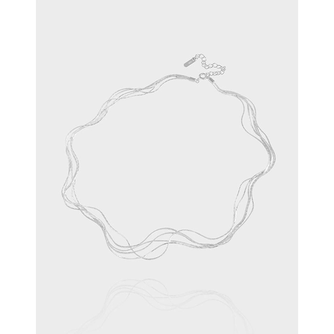 S925 Sterlingsilber Mehrlagige Halskette Minimalistisches Leichtes Luxusdesign Verstellbare Gelaagde Schlüsselbeinkette Damen Schmuck