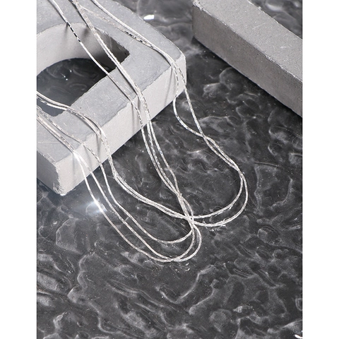 S925 Sterlingsilber Mehrlagige Halskette Minimalistisches Leichtes Luxusdesign Verstellbare Gelaagde Schlüsselbeinkette Damen Schmuck