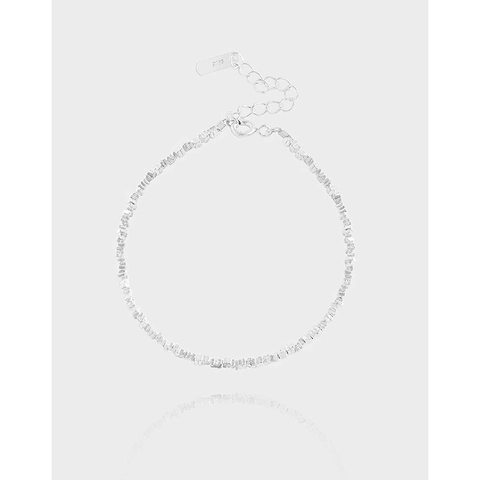 925 Sterlingsilber Unregelmäßiges Broken Silver Armband Für Damen Minimalistisches Verstellbares Feines Kettenarmband Schmuck Geschenk