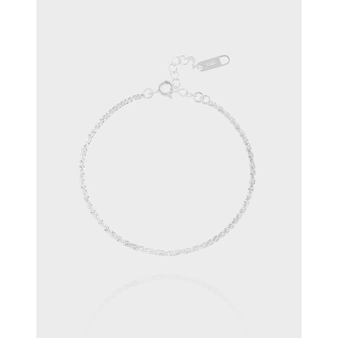 Minimalistisches Armband aus 925 Sterlingsilber mit schimmernder Kette für Damen Eleganter INS-Stil Vielseitiges Modeschmuck Geschenk