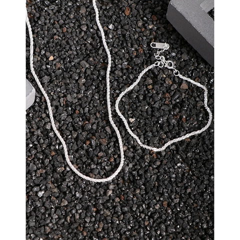 Minimalistisches Armband aus 925 Sterlingsilber mit schimmernder Kette für Damen Eleganter INS-Stil Vielseitiges Modeschmuck Geschenk