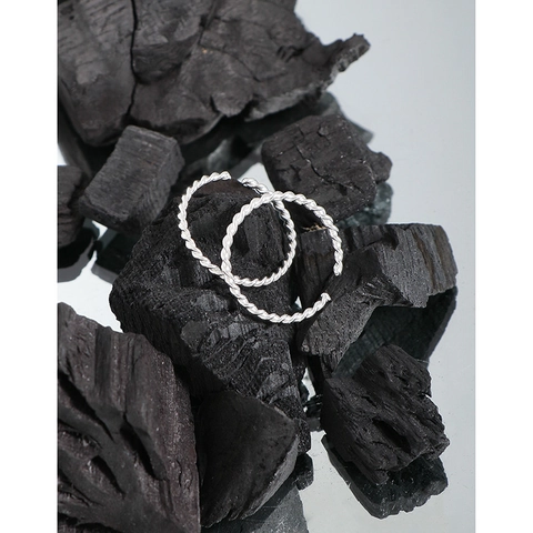 925 Sterlingsilber Geflochtener Offener Ring Minimalistisch Verstellbarer Gedrehter Fingerring Für Damen Ins-Stil Schmuck
