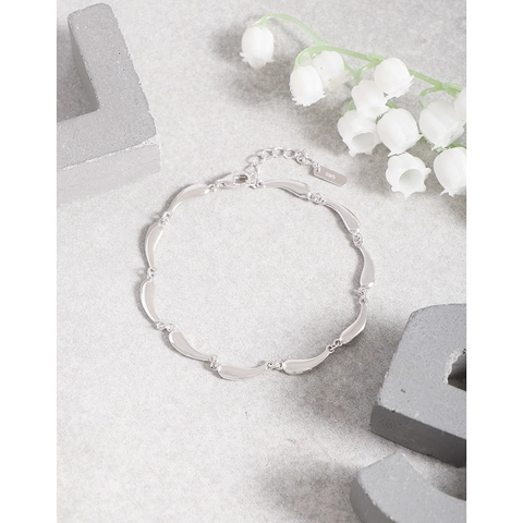 S925 Sterlingsilber Wellenglied Armband Für Damen Minimalistischer Koreanischer INS-Stil Verstellbare Kette Modeschmuck Geschenk