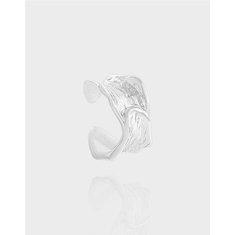 925 Sterlingsilber Unregelmäßige Gehämmerte Ear Cuff Für Damen Minimalistischer Nicht Durchbohrter U-Förmiger Geometrischer Ohrring Schmuck