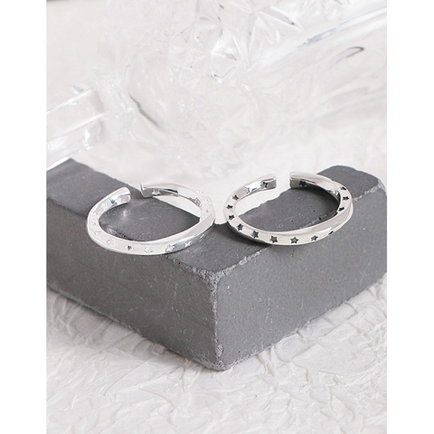 925 Sterlingsilber Stern Möbius Twist Offener Ring Für Damen Minimalistisch Verstellbarer Fingerring Zierlicher Schmuck