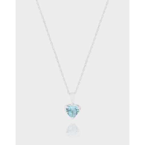 S925 Sterlingsilber Seeblau Herz Strass Anhänger Halskette Für Damen Minimalistisch Elegant Schmuck Geschenk Alltags Accessoire