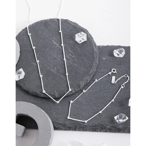 Pulsera de Empalme de Plata de Ley 925 Minimalista con Nudo de Bambú para Mujer Estilo Ins Geométrico Joyería de Plata