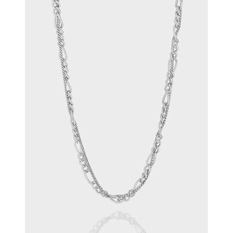 S925 Sterling Silber Doppelreihige Halskette Für Damen Minimalistisches Figaro Gliederketten Design Eleganter Edelschmuck Geschenk