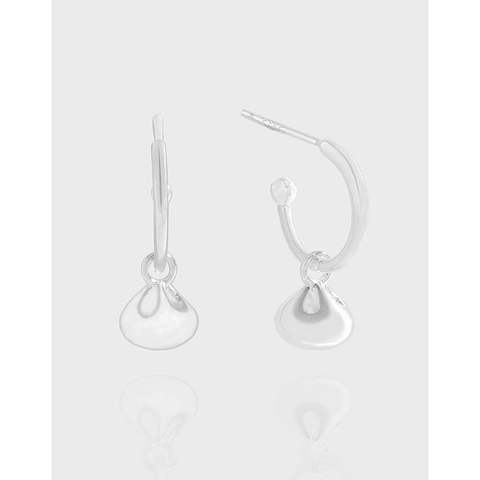 S925 Sterling Silver Lucky Bag Drop Earrings Minimalist High Polish Dangle Earrings For Women Chic Jewelry Elegant Accessories