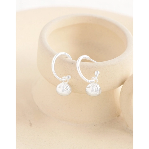 S925 Sterling Silver Lucky Bag Drop Earrings Minimalist High Polish Dangle Earrings For Women Chic Jewelry Elegant Accessories