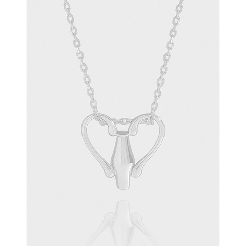 Minimalist 925 Sterling Silver Heart Pendant Necklace For Women Korean INS Style Geometric Clavicle Chain Niche Jewelry Gift