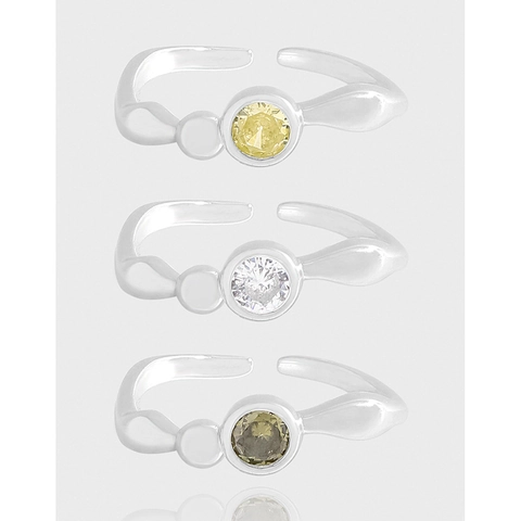S925 Sterlingsilber Unregelmäßig Verdrehte Linie Zirkonia Ring Für Damen Koreanischen INS Stil Verstellbarer Offener Fingerring