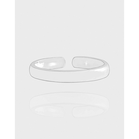 Minimalistisch 925 Sterlingsilber Rundbogen Glatte Oberfläche Offener Ring Verstellbar Mode Schmuck Für Damen INS Stil Geschenk