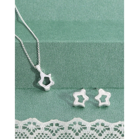 925 Sterling Silver Irregular Hollow Star Stud Earrings Minimalist Geometric Starburst Earrings For Women Jewelry Gift