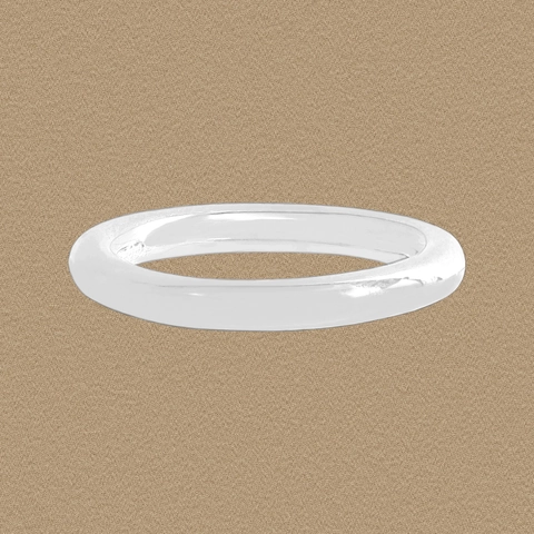 Anello Minimalista in Argento Sterling 925 da Donna Lusso Leggero Geometrico Lucido Anello a Fascia Rotondo Gioielli