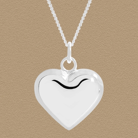 925 Sterling Silver Heart Pendant Necklace For Women Korean Light Luxury Design Mirror Polished Heart Sweater Chain Jewelry