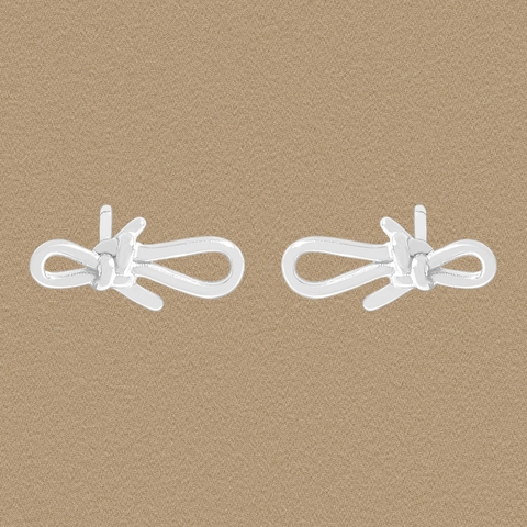 S925 Sterling Silber Schleife Ohrstecker Für Damen Minimalistische Schleifen Knoten Elegante Koreanische INS Stil Nische Design Silber Ohrringe