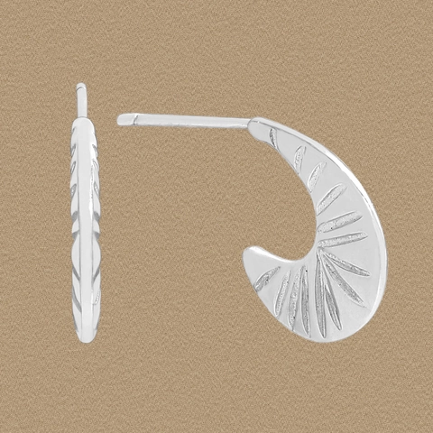 Pendientes de Botón de Luna Irregular de Plata de Ley 925 para Mujer Pendientes Geométricos Minimalistas Joyería de Moda