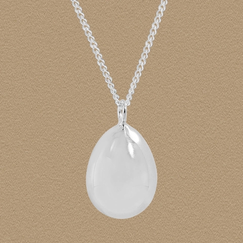 Collana con Pendente a Goccia d'Acqua in Argento Sterling 925 Minimalista Elegante Gioielli per Donna Moda Argento Choker