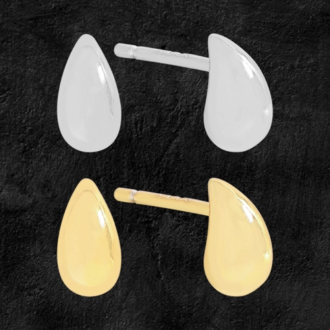 Boucles d'Oreilles Clous Goutte d'Eau en Argent Sterling 925 pour Femmes Boucles d'Oreilles Géométriques Minimalistes Cadeau Bijoux