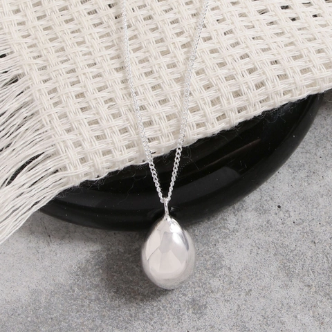 Collana con Pendente a Goccia d'Acqua in Argento Sterling 925 Minimalista Elegante Gioielli per Donna Moda Argento Choker