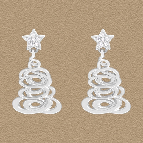 925 Sterlingsilber Weihnachtsbaum Ohrstecker Für Damen Koreanische Ins Leichte Luxus Stern Zirkonia Festlicher Ohrring Schmuck Geschenk