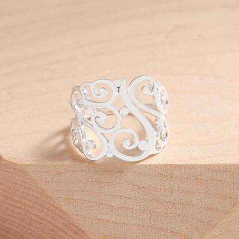 Vintage 925 Sterling Zilver Hol Filigraan Open Ring Voor Vrouwen Minimalistisch Geometrisch Rooster Verstelbare Brede Band Ring Sieraden