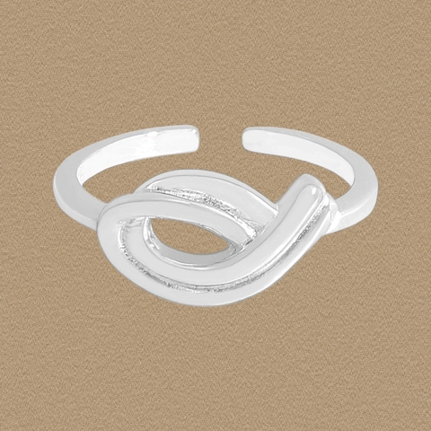 925 Sterlingsilber Gedrehter Knoten Offener Ring Damen Minimalistisch Geometrischer Verstellbarer Fingerring Schmuck Geschenk