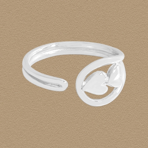 925 Sterlingsilber Herz Offener Ring Verstellbar Minimalistisch Koreanischer Stil Fingerring Für Damen Einfacher Leichter Schmuck Geschenk
