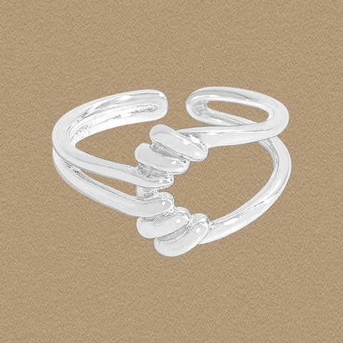 925 Sterling Silver Wrapped Wire Hollow Ring For Women Minimalist Light Luxury Adjustable Open Finger Ring Jewelry Gift