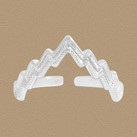 S925 Sterlingsilber Ring Minimalistisch Geometrisches Gebirge V-Form Unregelmäßig Öffnung Verstellbar Ins Stil Ring Schmuck Geschenk Damen