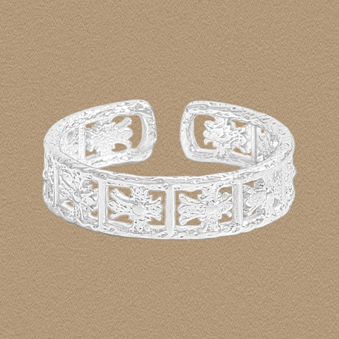 925 Sterlingsilber Ring Gehammte Textur Verstellbar Damen Minimalistisch Geometrisch Fingerring Koreanische Mode Schmuck Geschenk