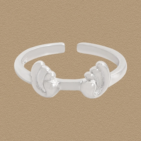 S925 Sterlingsilber Welle Verstellbarer Offener Ring Für Damen Minimalistischer INS Stil Galvanisierter Silberner Fingerring Modeschmuck