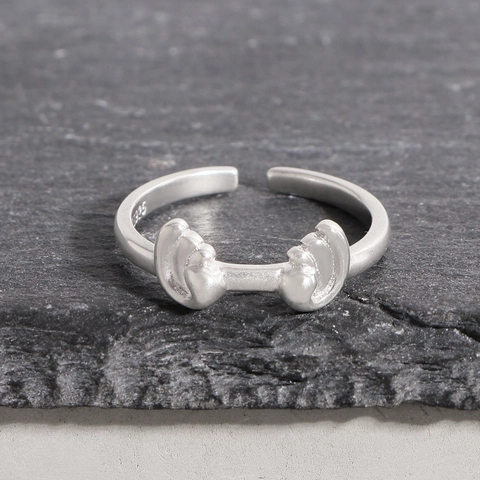 S925 Sterlingsilber Welle Verstellbarer Offener Ring Für Damen Minimalistischer INS Stil Galvanisierter Silberner Fingerring Modeschmuck