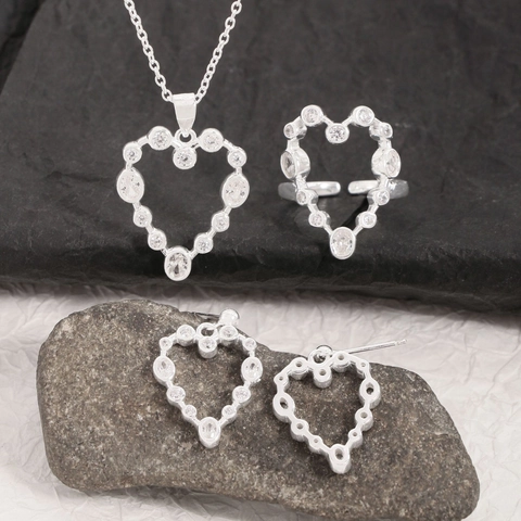 S925 Sterlingsilber Herz Anhänger Halskette Für Damen Glänzende Strass Eingelegt Hohl Design Elegant Koreanische INS Schlüsselbeinkette
