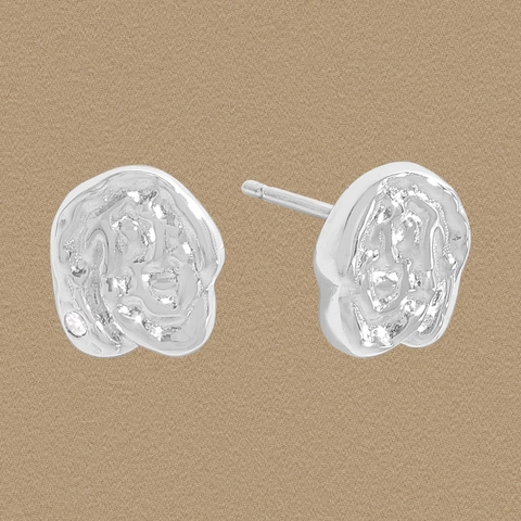 Orecchini A Lobo Con Trama Lavica Irregolare Argento Sterling 925 Design Organico Minimalista Per Donne
