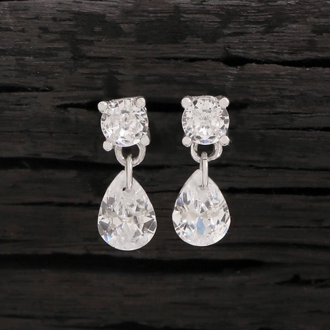 S925 Sterlingsilber Wassertropfen Zirkonia Ohrstecker Für Damen Minimalistische Birnenförmige Ohrhänger Schmuck Geschenk