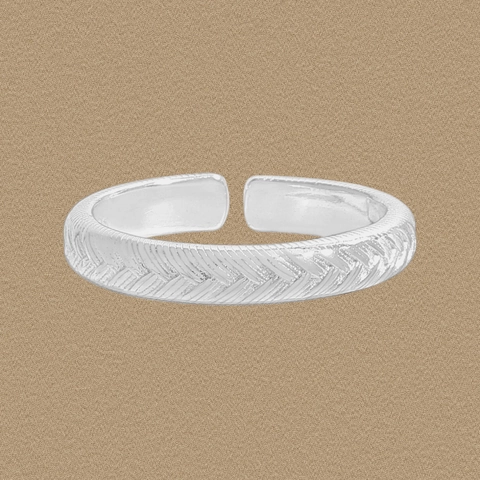 925 Sterlingsilber Gedreht Geflochten Offener Ring Für Damen Minimalistisch Retro Verstellbar Fingerring Schmuck Zubehör