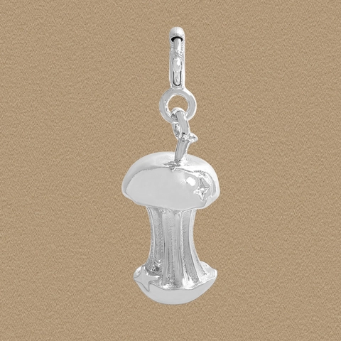 S925 Sterlingsilber Apfelkern Anhänger Für Damen Minimalistisch DIY Obst Form Polierter Charme Schmuck Zubehör