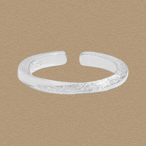 925 Sterling Silver Mobius Ring For Women Minimalist Frosted Brushed Adjustable Open Ring Korean Style Jewelry Finger Ring