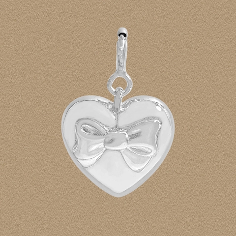 925 Sterlingsilber Schleife Herz Anhänger Für Damen Süßer Bogen DIY Schmuck Charm Zubehör Eleganter Romantischer Schmuck Geschenk