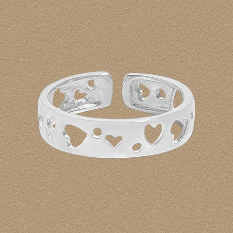 S925 Sterling Silver Hollow Heart Ring For Women Minimalist Open Adjustable Niche Design Ins Style Fashion Finger Ring Gift