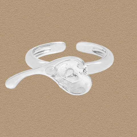 S925 Sterling Silver Irregular Heart Open Ring For Women Minimalist Adjustable Liquid Metal Style Ins Design Jewelry Gift