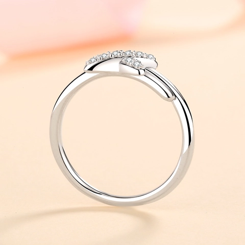 S925 Sterling Silver Moissanite Cross Ring For Women Elegant Double Layer X Shaped Inlaid Finger Ring Fashion Jewelry