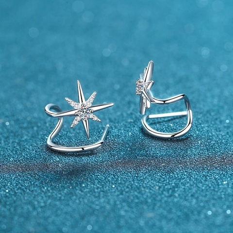 Boucles d'Oreilles Clous en Argent Sterling 925 Avec Moissanite et Strass pour Femmes Bijoux de Luxe Vintage Argent