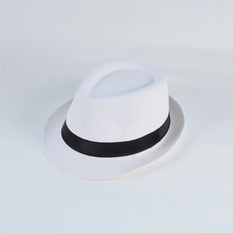 Summer Men Women Panama Paper Straw Fedora Hat Breathable Sunshade Jazz Hat With Black Ribbon Vintage Beach Outdoor Sun Hat